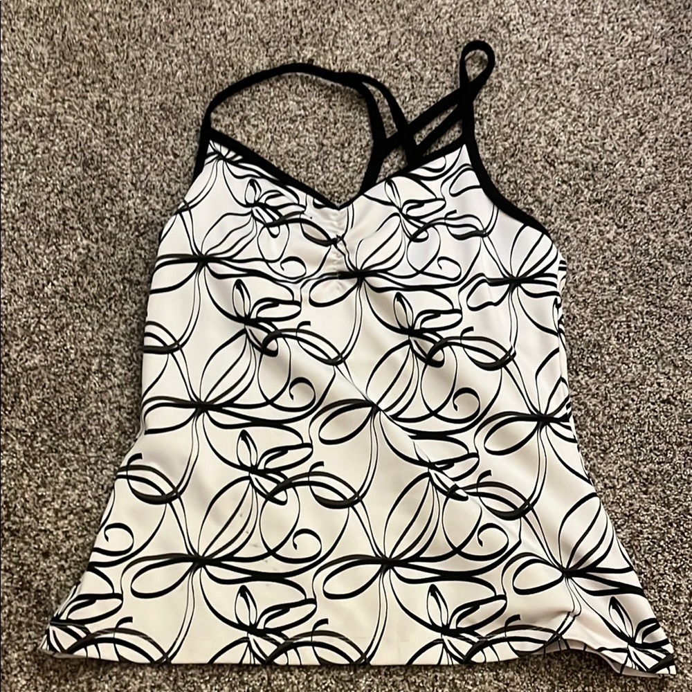 Tek Gear Cream Asymmetrical Sleeveless Camisole